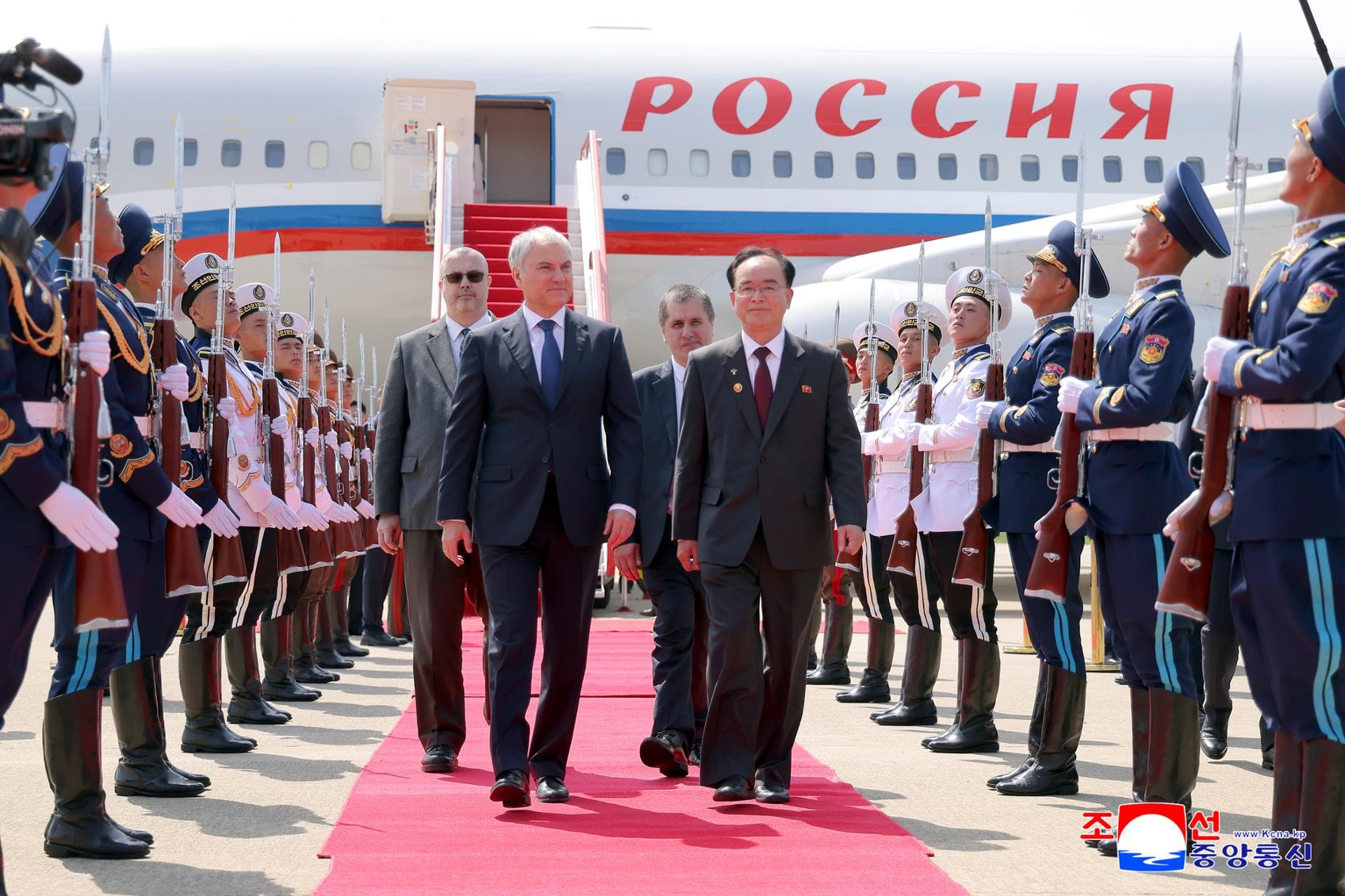 NK's Kim meets visiting Russian defense minister, Duma speaker amid stronger military ties