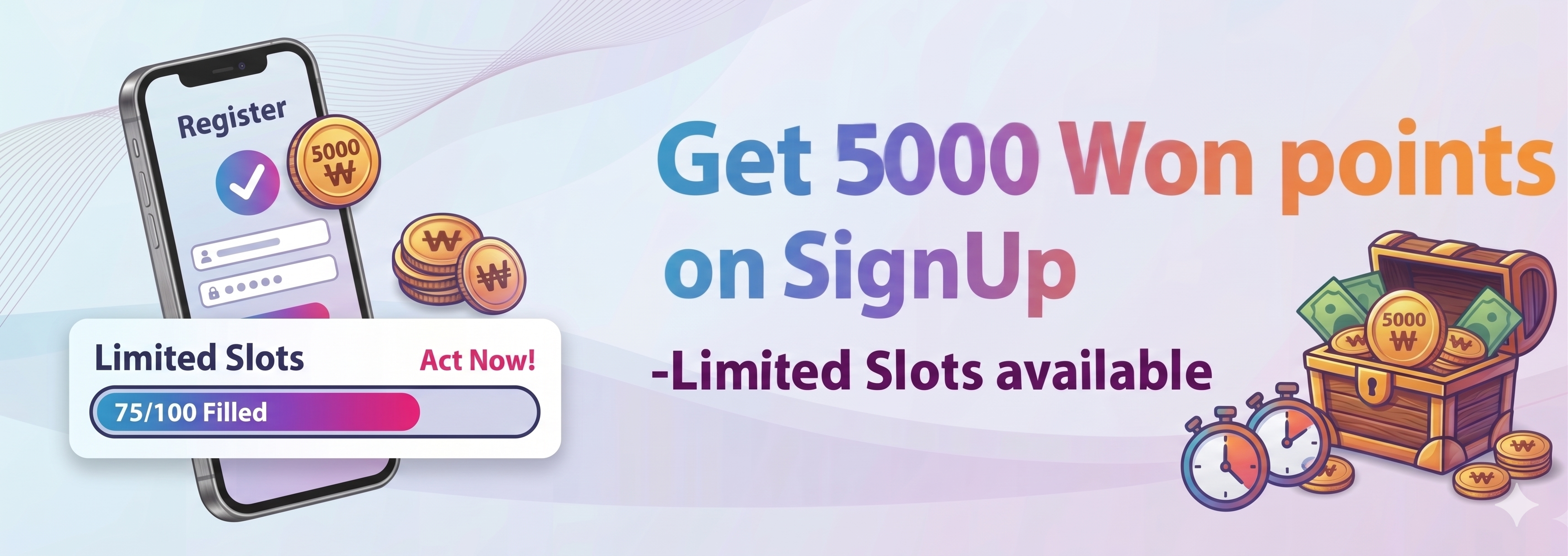 Get ₩5,000 Points on Sign Up — Limited Slots